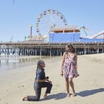 santa monica pier marriage proposal