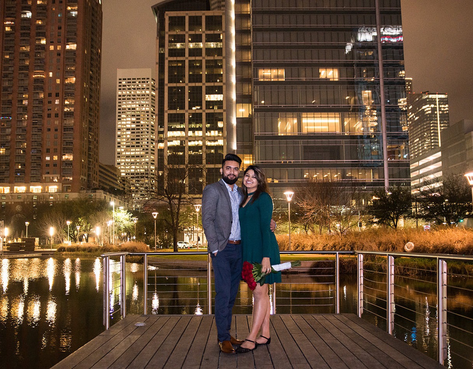 Houston Outdoor Park Marriage Proposal Creative