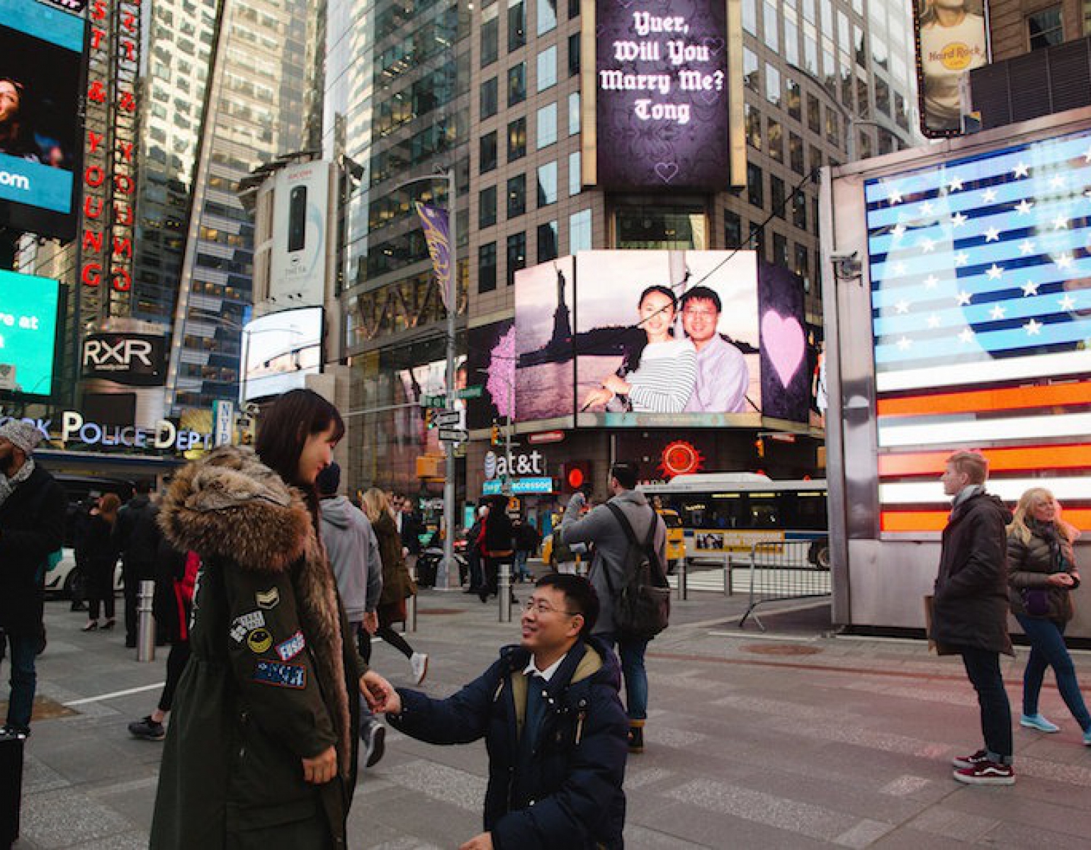New York Times Square Billboard Proposal - Creative & Romantic Proposal ...